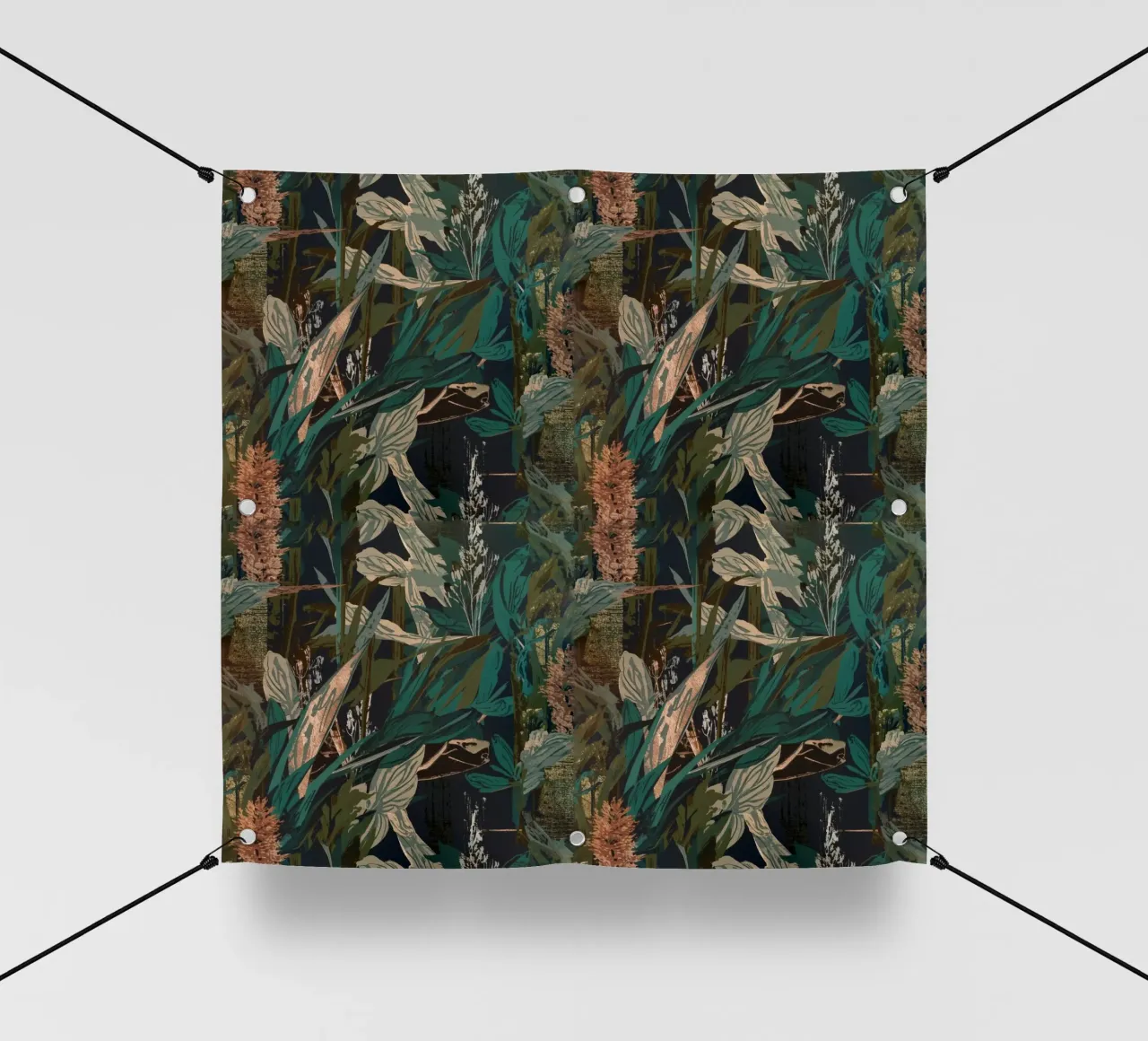 Dark Botanical Pattern telo in pvc da AzStore11