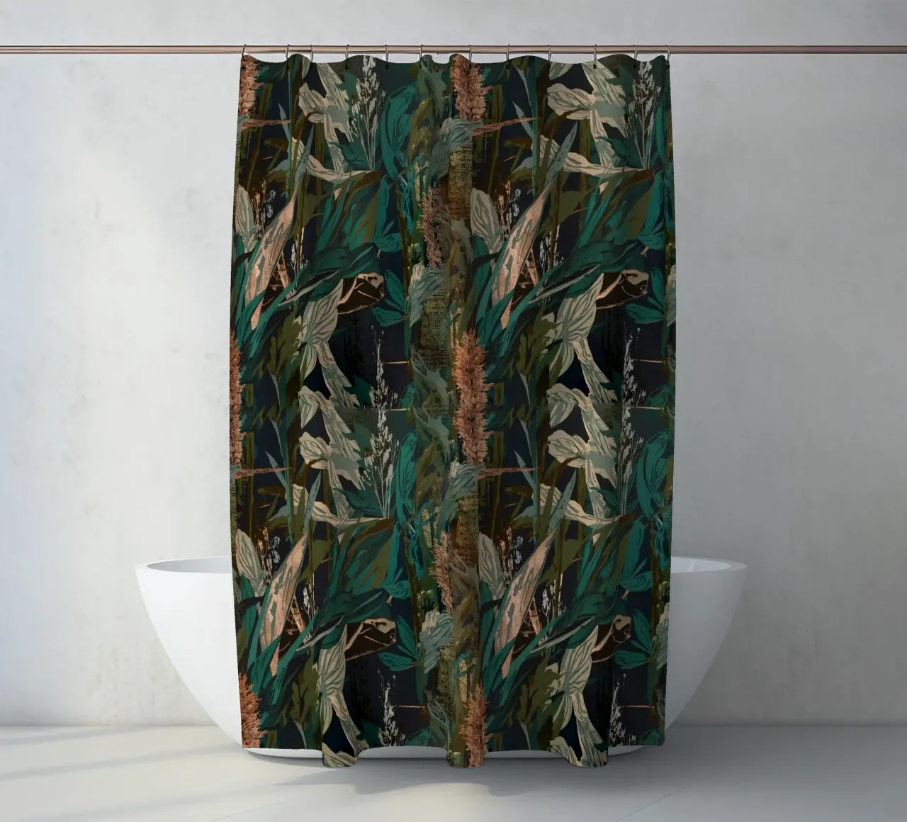 Dark Botanical Pattern tenda da doccia da AzStore11