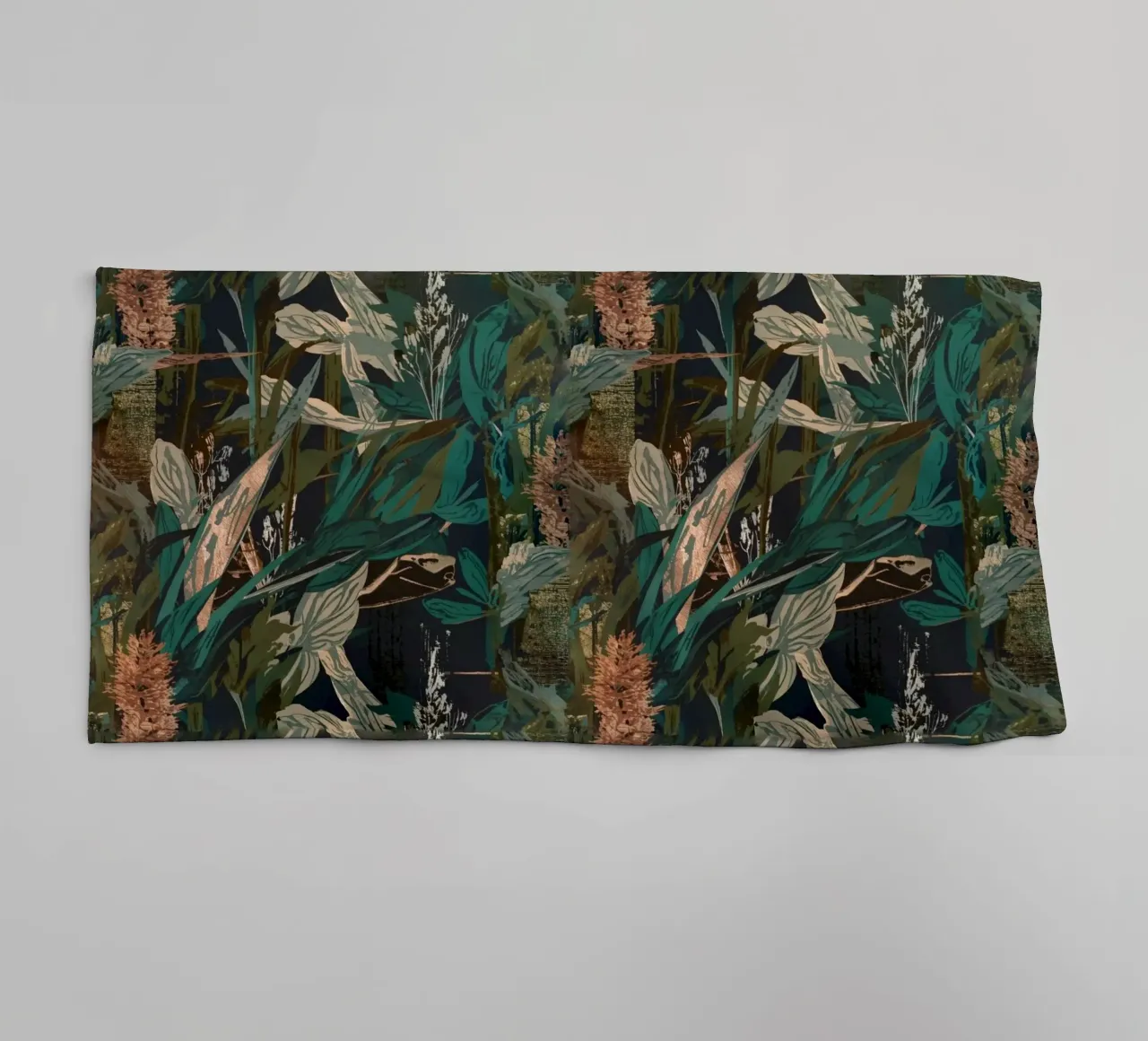 Dark Botanical Pattern towel by AzStore11