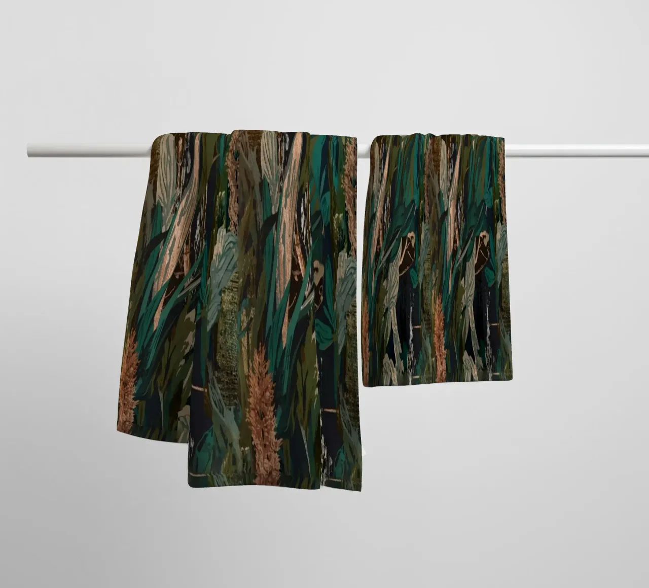 Dark Botanical Pattern towel by AzStore11
