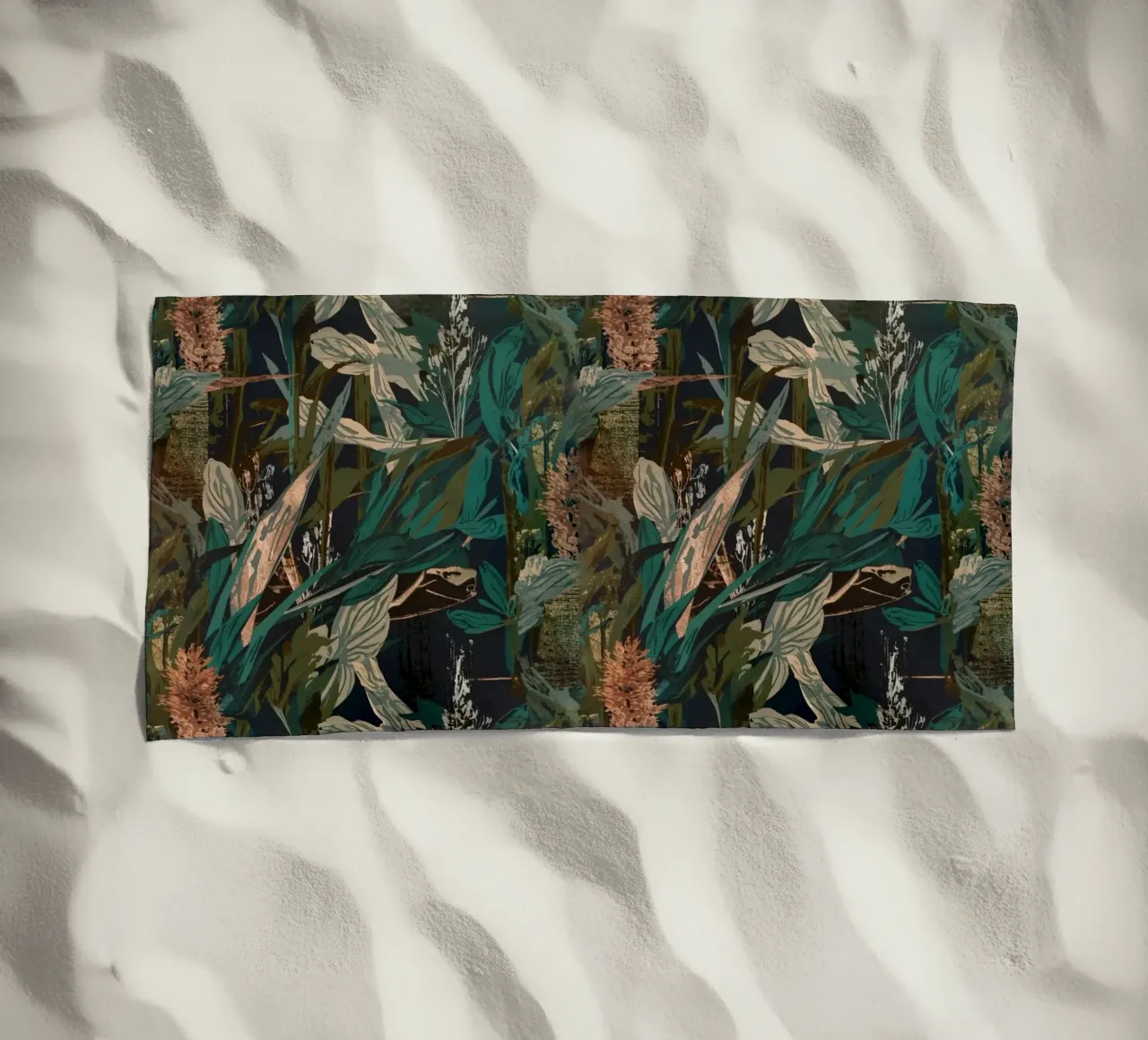 Dark Botanical Pattern telo mare da AzStore11