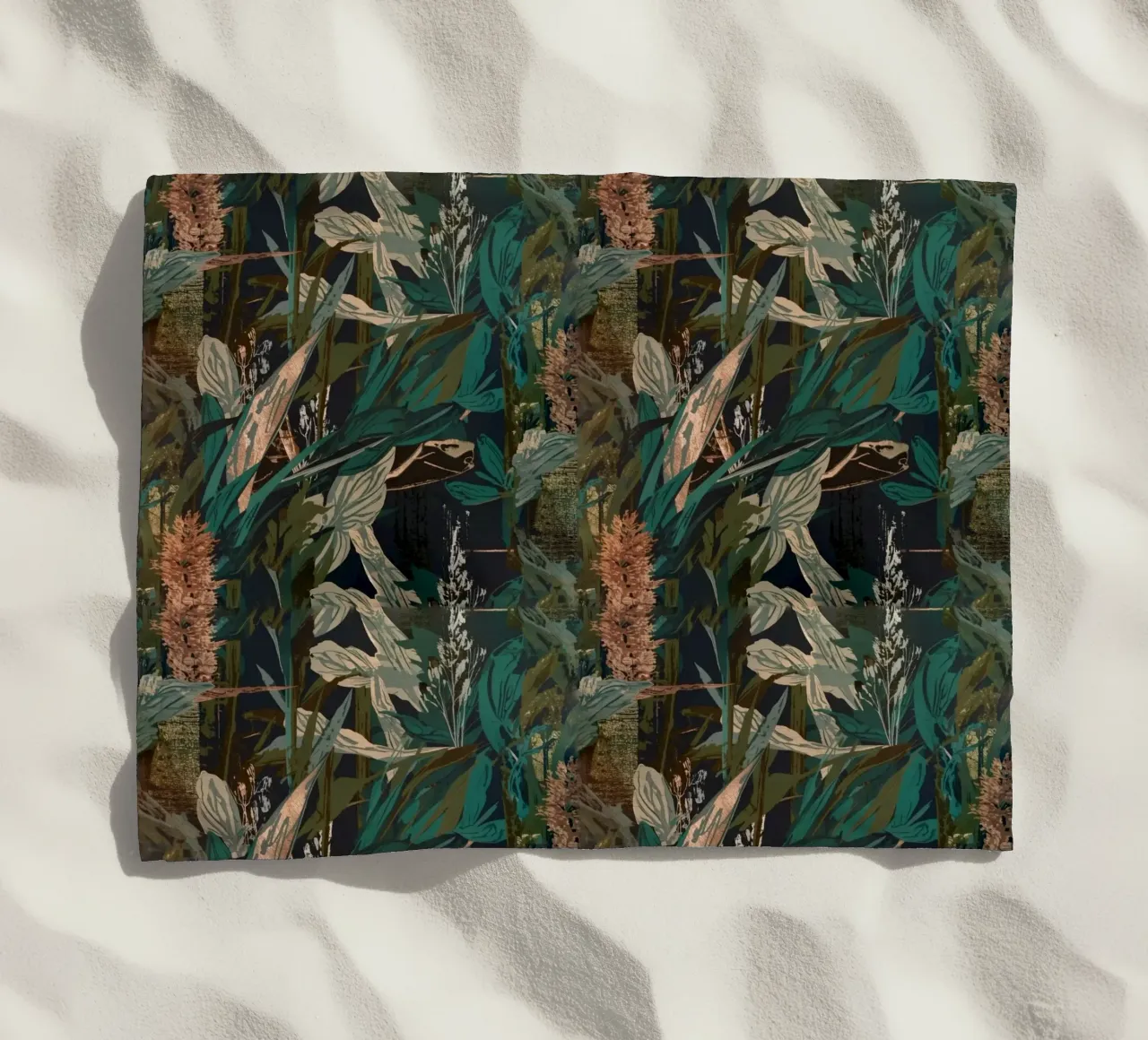 Dark Botanical Pattern telo mare da AzStore11