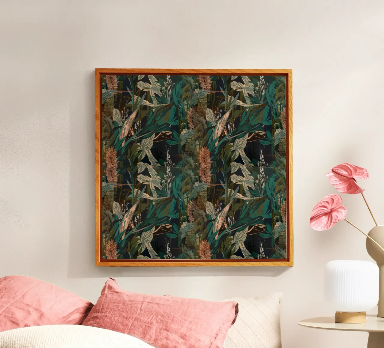 Dark Botanical Pattern plexiglass da AzStore11