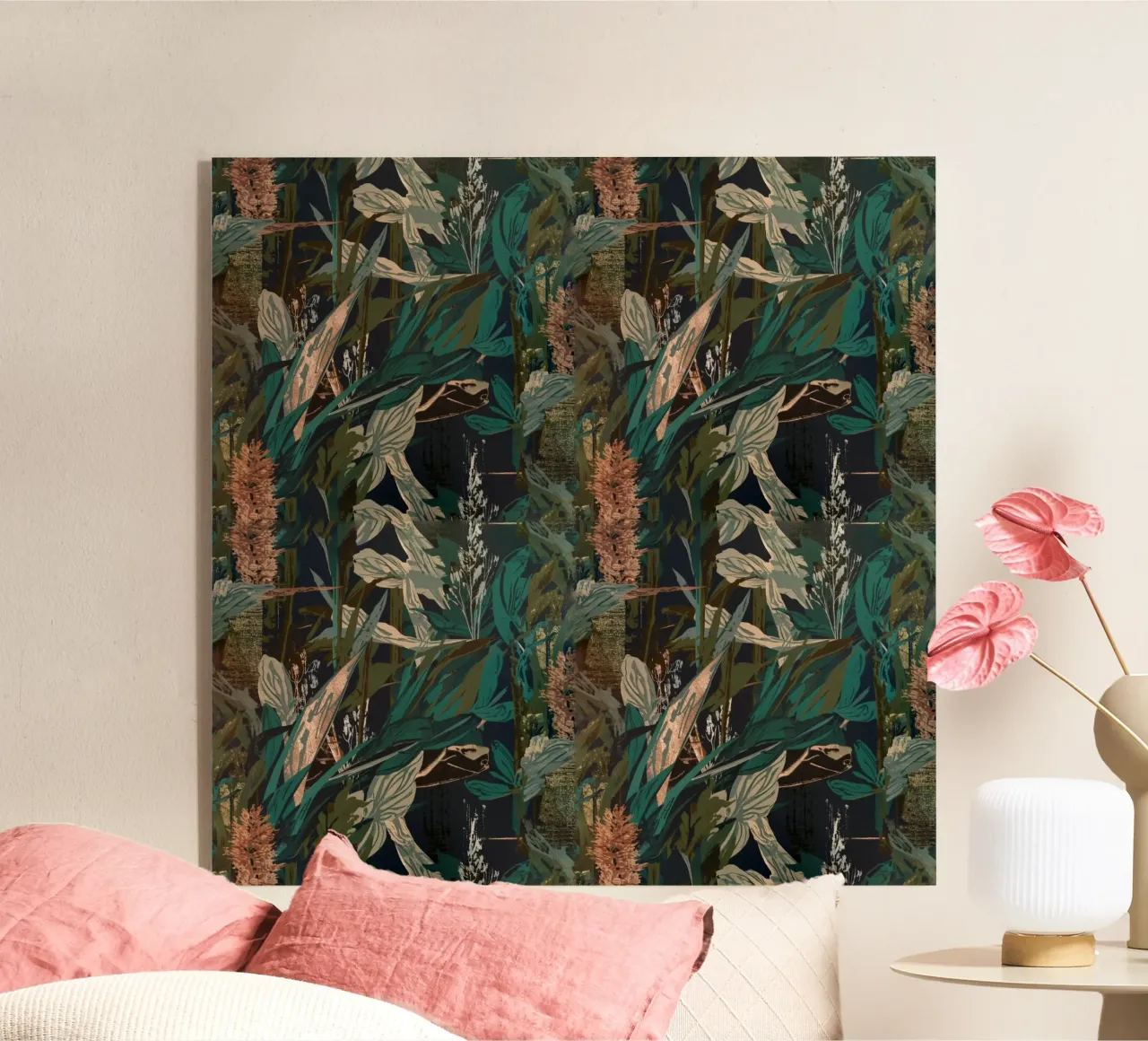 Dark Botanical Pattern plexiglass da AzStore11