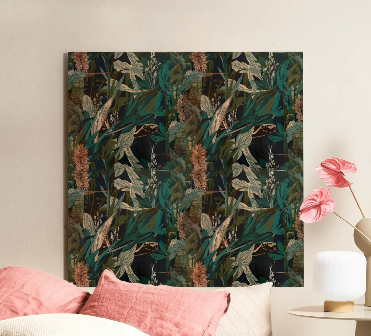 Dark Botanical Pattern pannello forex da AzStore11