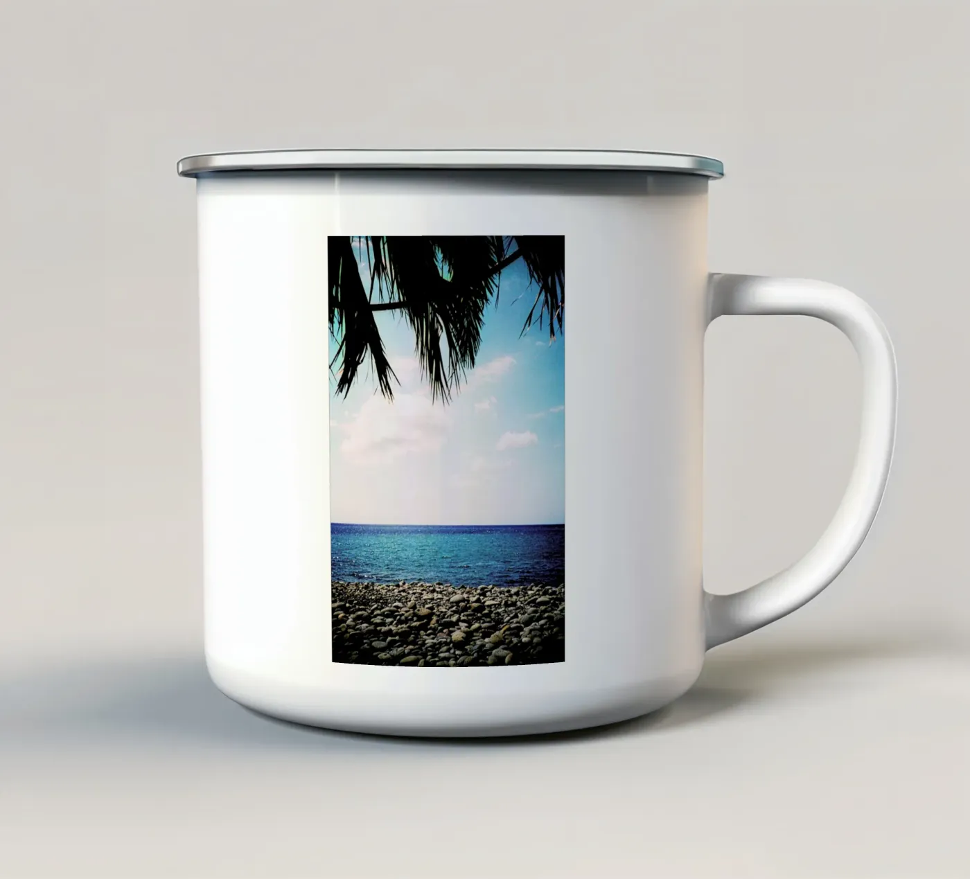 Canopy enamel mug by BLAEK Design Studio