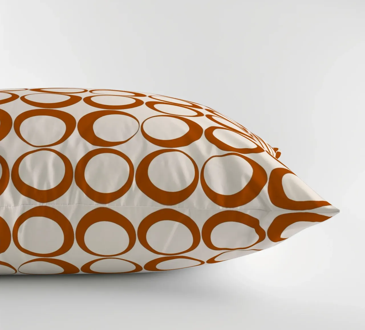 Vibrazioni nostalgiche dei loop retrò arancione bruciato cuscino da Timeless moderna