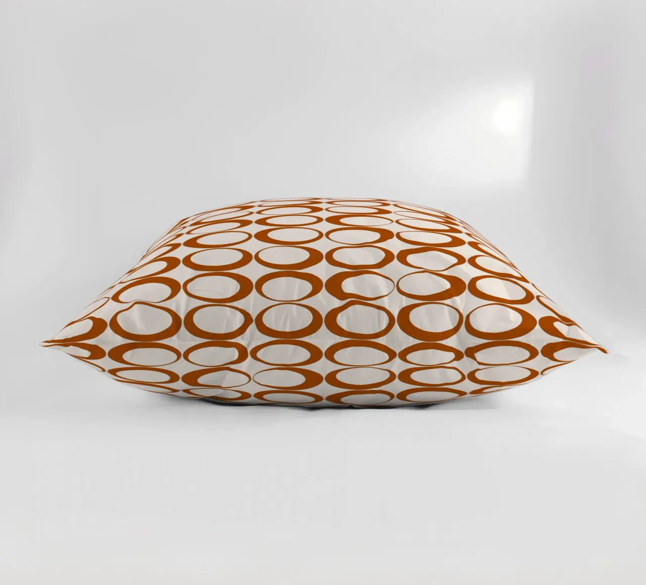 Vibrazioni nostalgiche dei loop retrò arancione bruciato cuscino da Timeless moderna