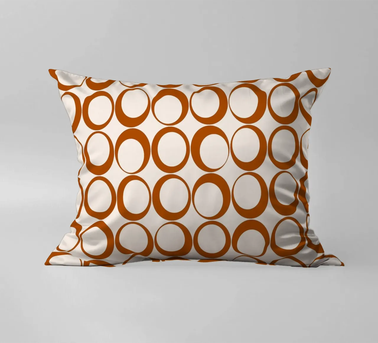 Vibrazioni nostalgiche dei loop retrò arancione bruciato cuscino da Timeless moderna