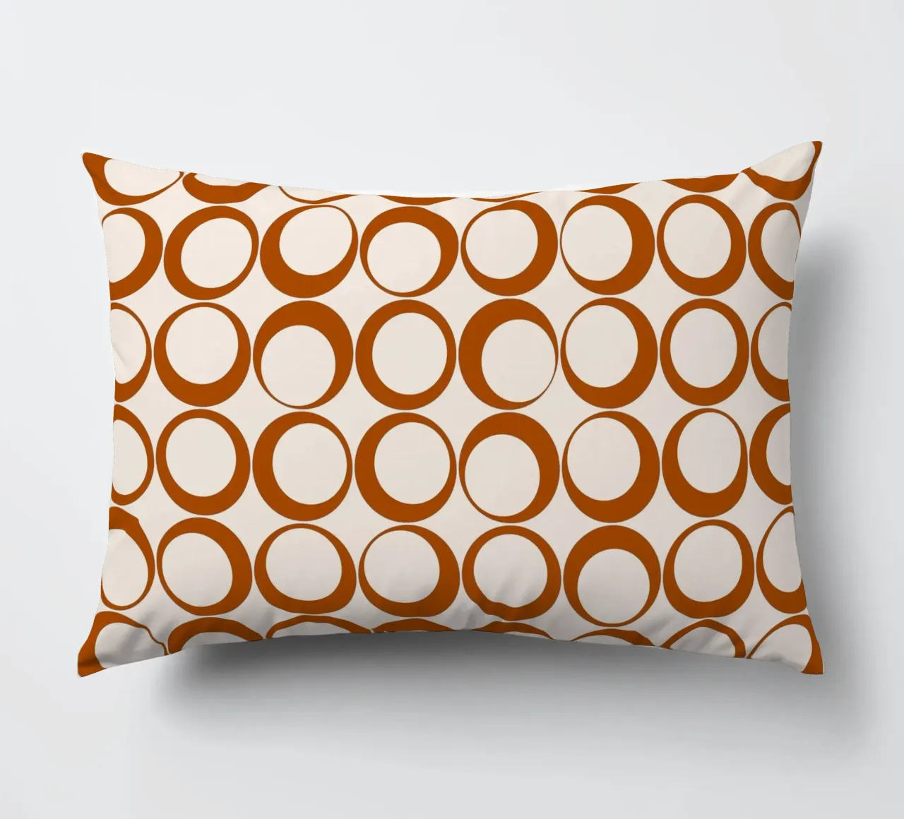 Vibrazioni nostalgiche dei loop retrò arancione bruciato cuscino da Timeless moderna