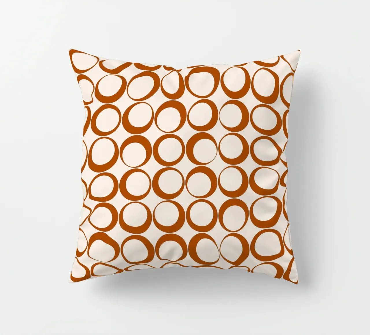 Vibrazioni nostalgiche dei loop retrò arancione bruciato cuscino da Timeless moderna