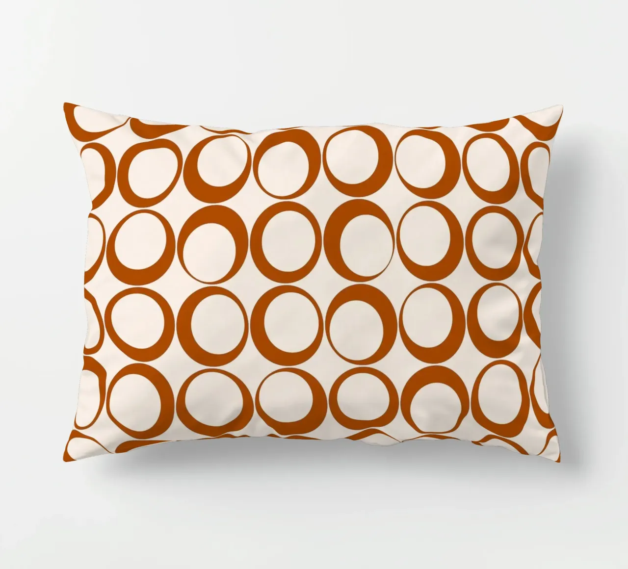 Vibrazioni nostalgiche dei loop retrò arancione bruciato cuscino da Timeless moderna