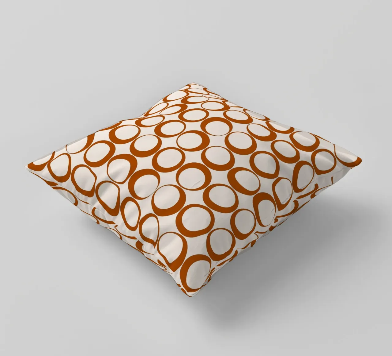 Vibrazioni nostalgiche dei loop retrò arancione bruciato cuscino da Timeless moderna