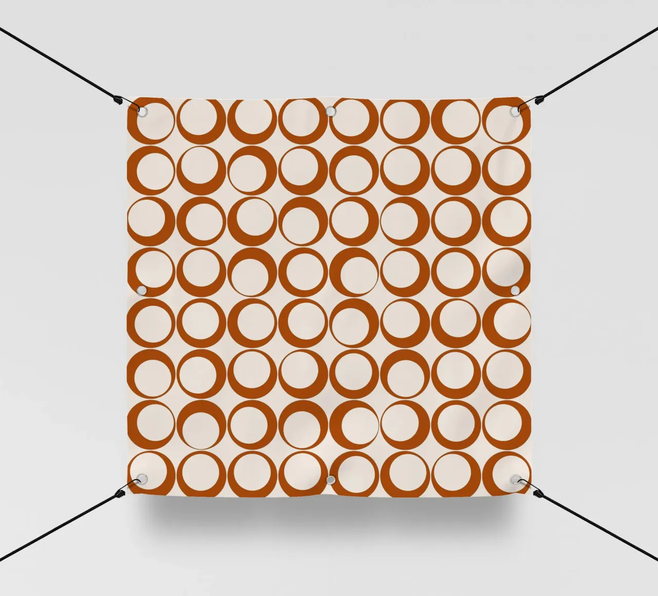 Vibrazioni nostalgiche dei loop retrò arancione bruciato telo in pvc da Timeless moderna