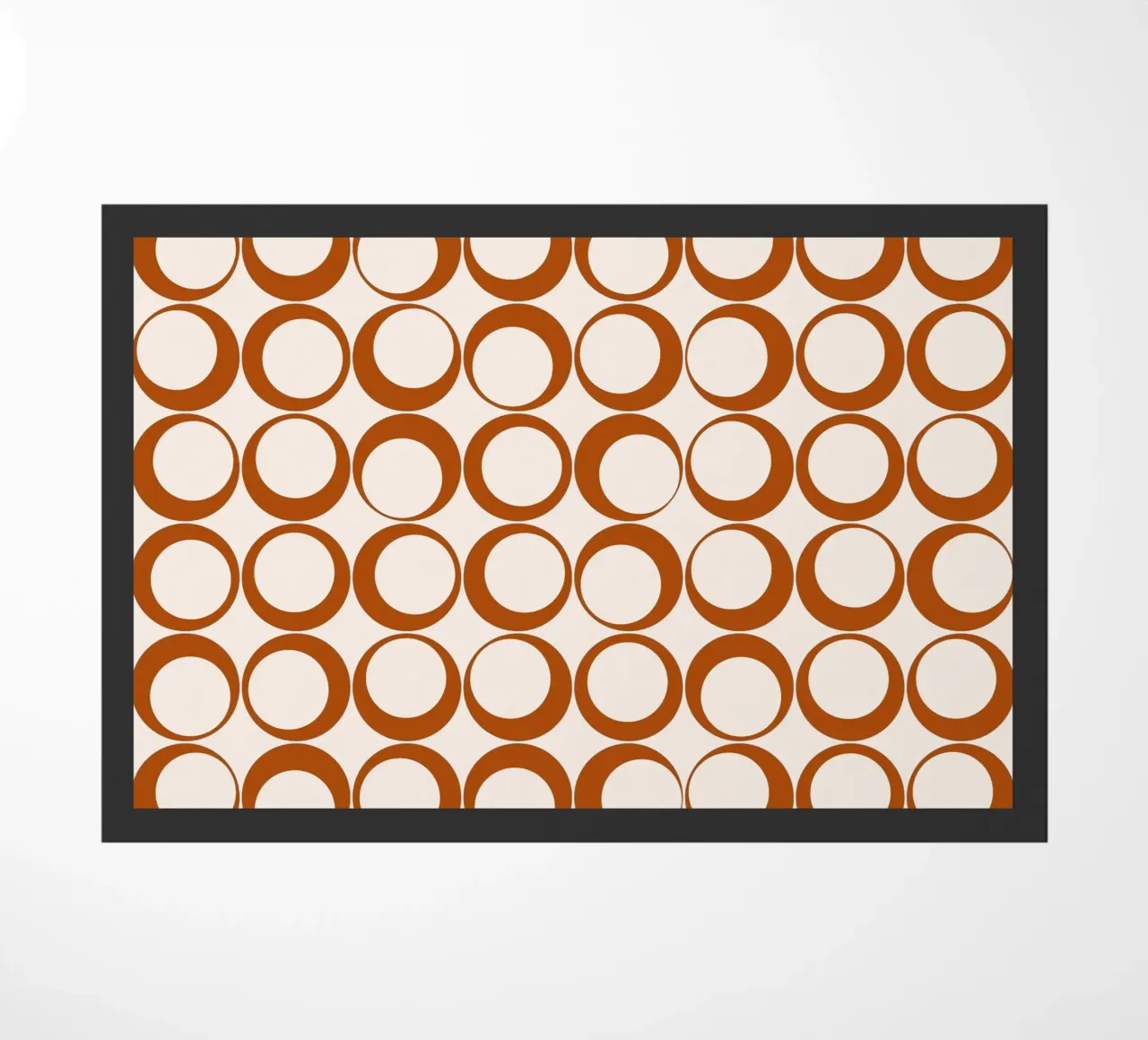 Vibrazioni nostalgiche dei loop retrò arancione bruciato zerbino da Timeless moderna