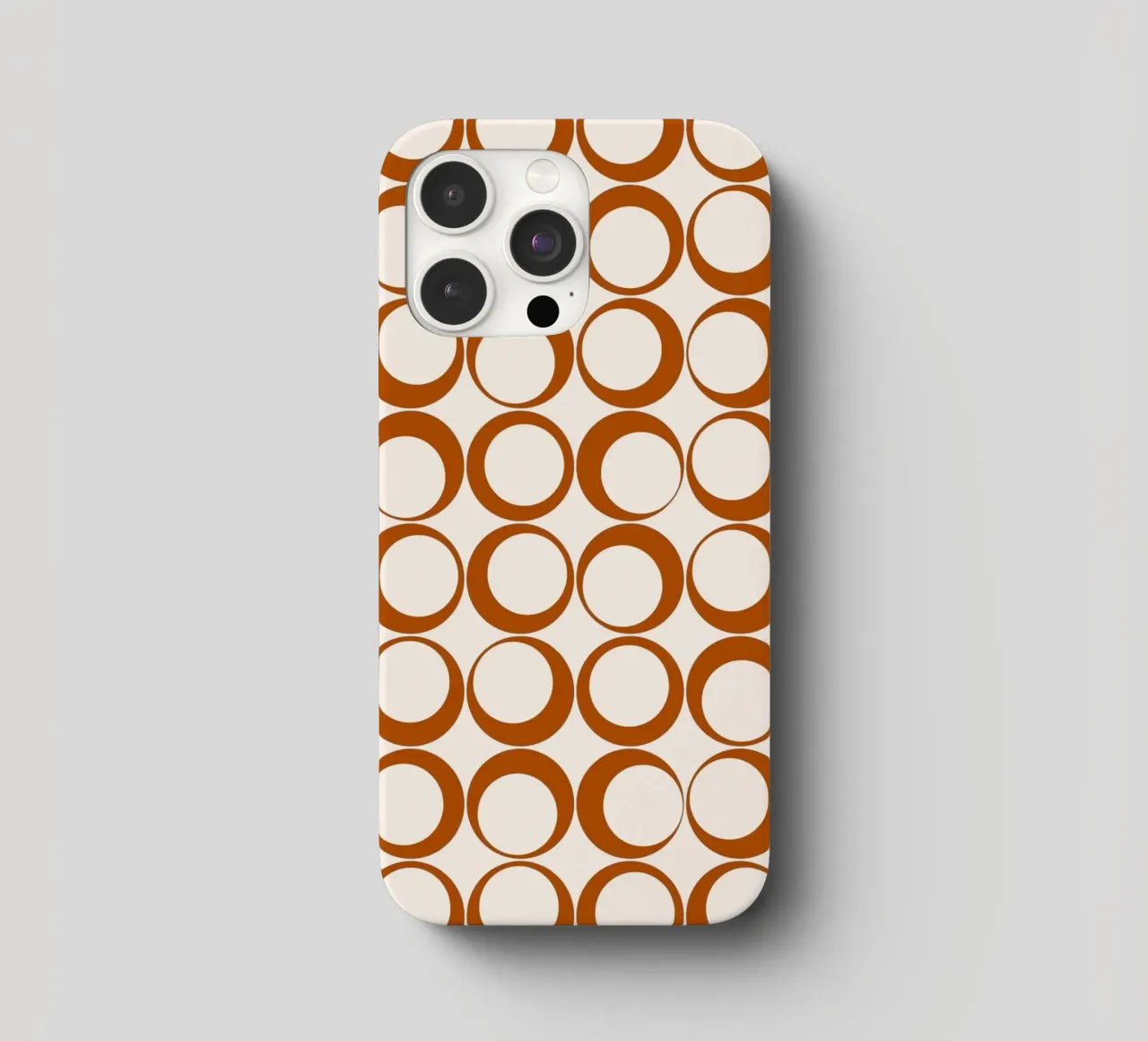 Vibrazioni nostalgiche dei loop retrò arancione bruciato cover iphone da Timeless moderna