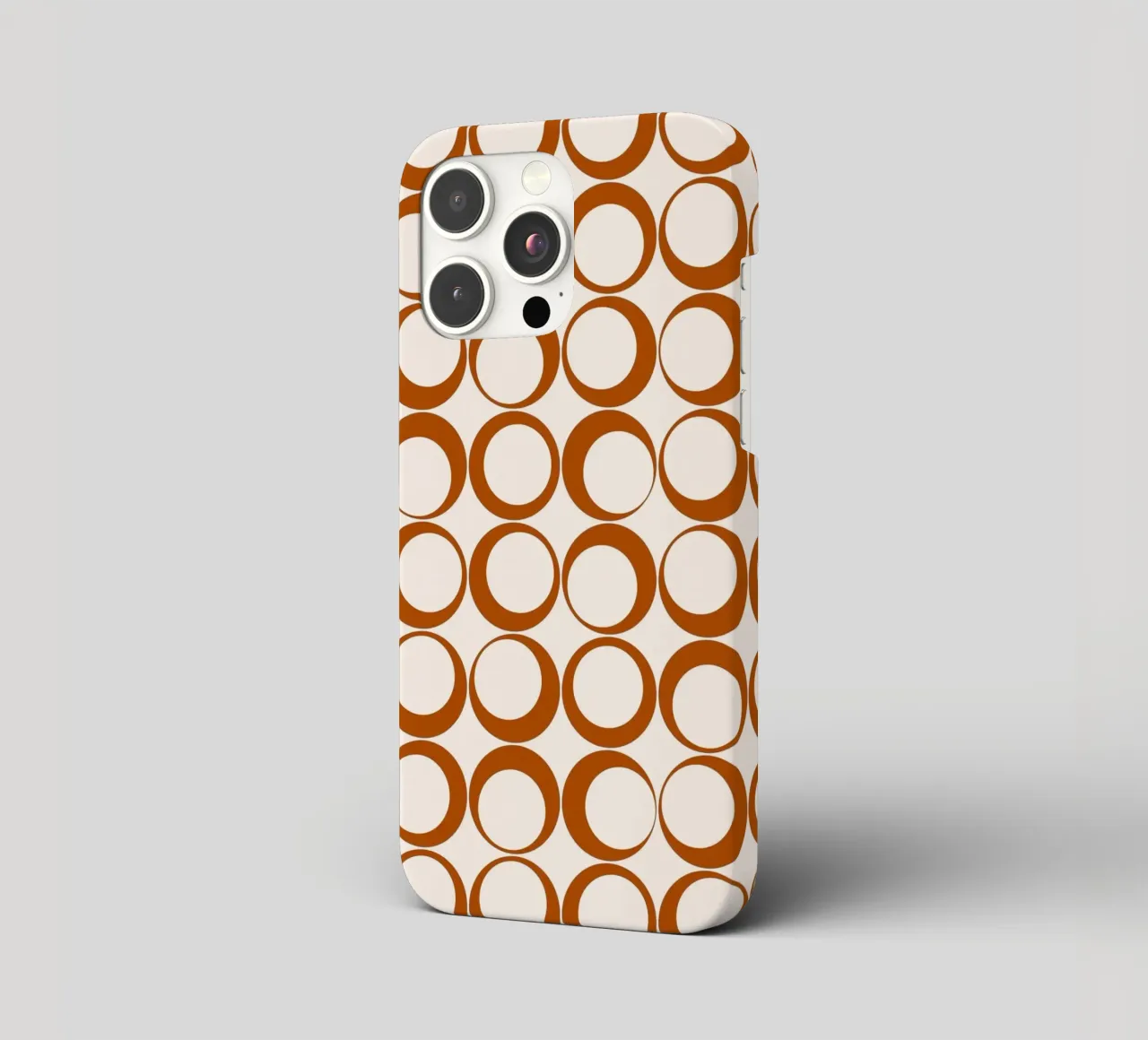 Vibrazioni nostalgiche dei loop retrò arancione bruciato cover iphone da Timeless moderna