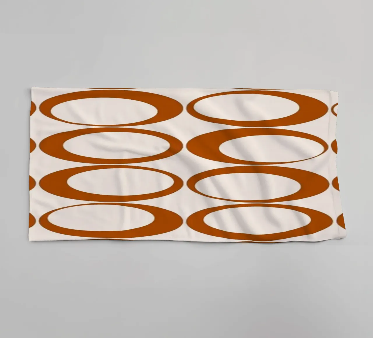 Vibrazioni nostalgiche dei loop retrò arancione bruciato asciugamano da bagno da Timeless moderna