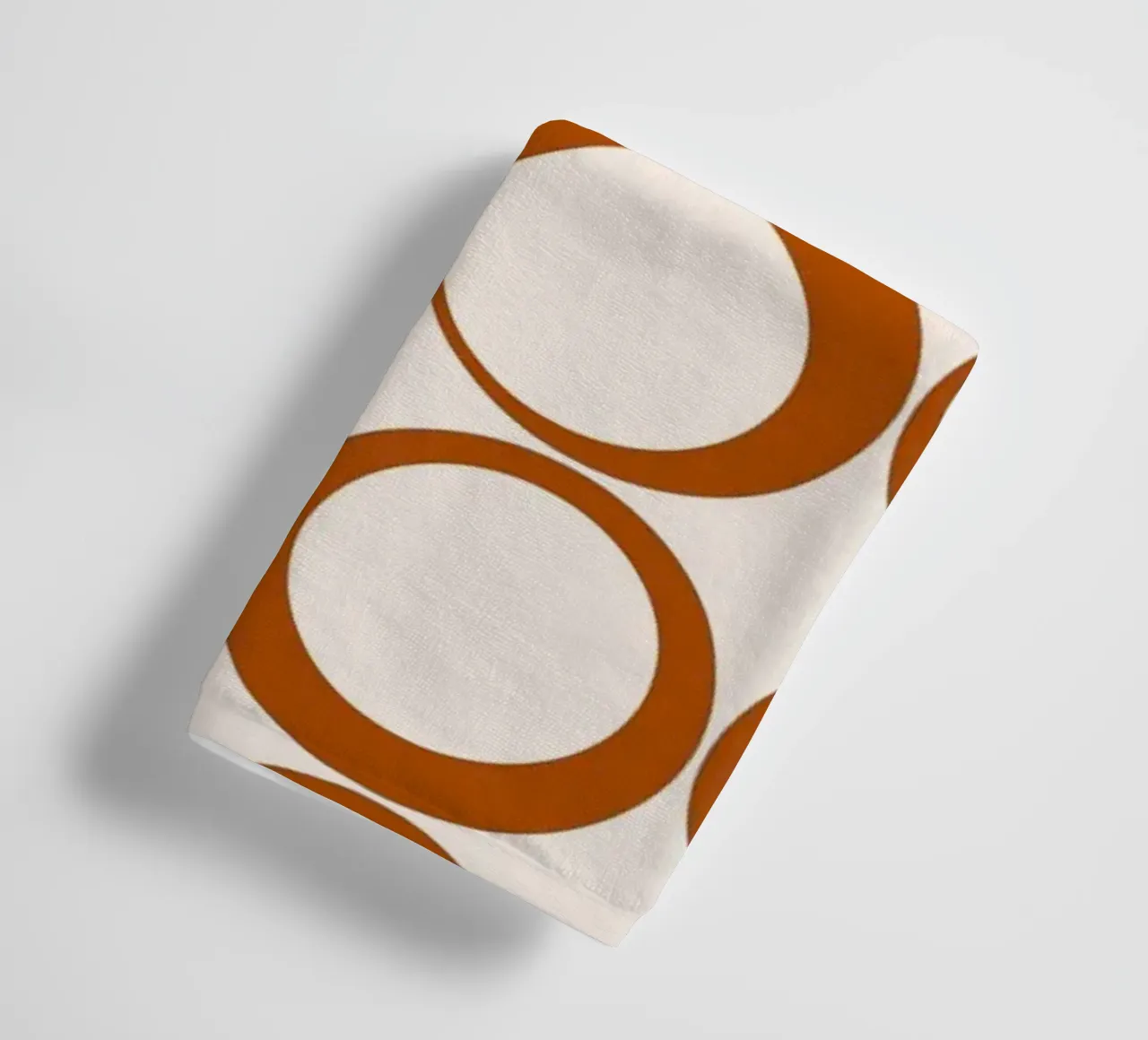 Vibrazioni nostalgiche dei loop retrò arancione bruciato asciugamano da bagno da Timeless moderna