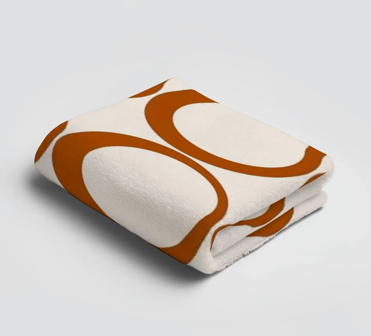 Vibrazioni nostalgiche dei loop retrò arancione bruciato asciugamano da bagno da Timeless moderna