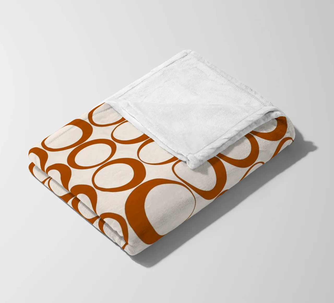 Vibrazioni nostalgiche dei loop retrò arancione bruciato coperta in pile da Timeless moderna