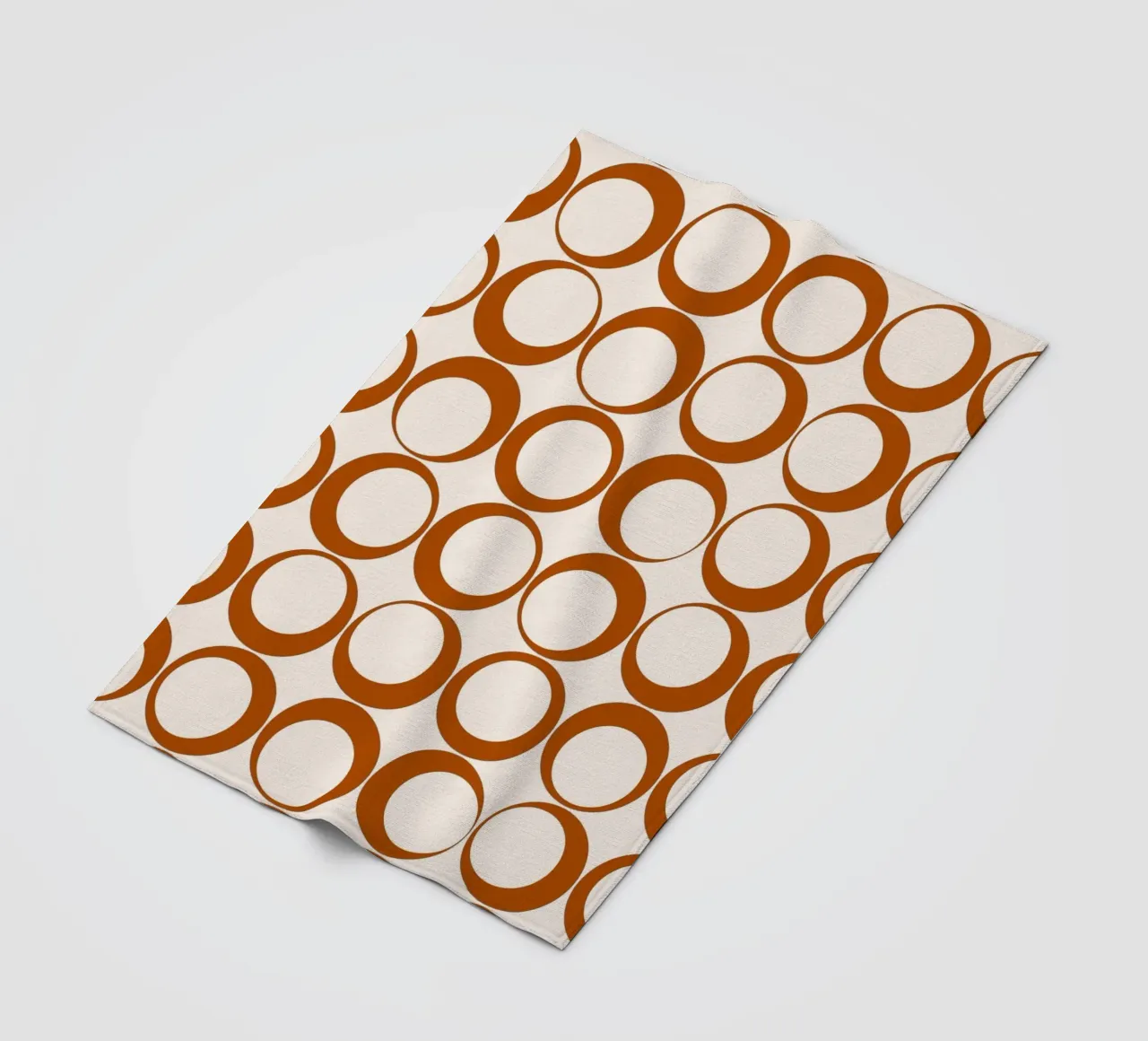 Vibrazioni nostalgiche dei loop retrò arancione bruciato coperta in pile da Timeless moderna