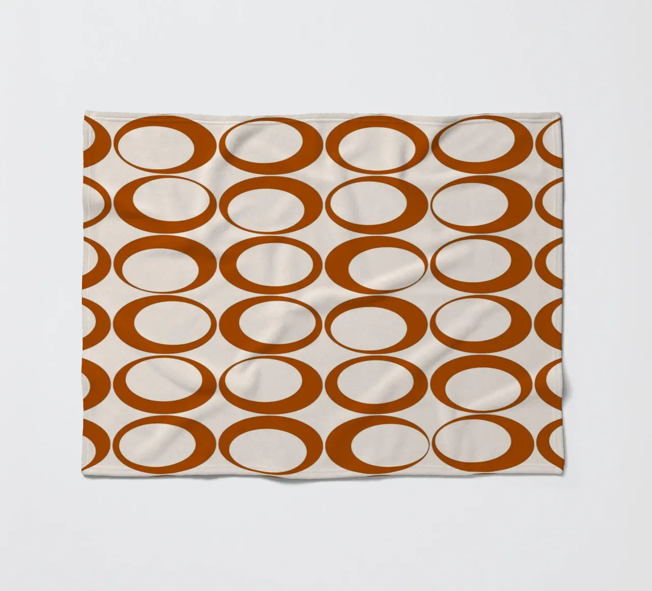 Vibrazioni nostalgiche dei loop retrò arancione bruciato coperta in pile da Timeless moderna