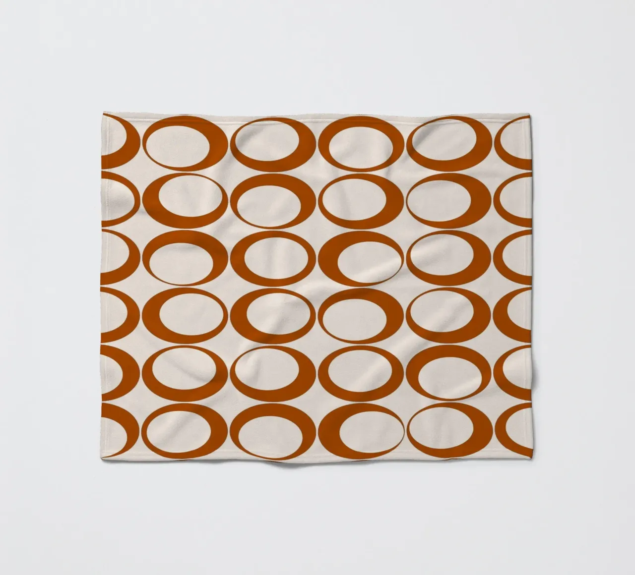 Vibrazioni nostalgiche dei loop retrò arancione bruciato coperta in pile da Timeless moderna