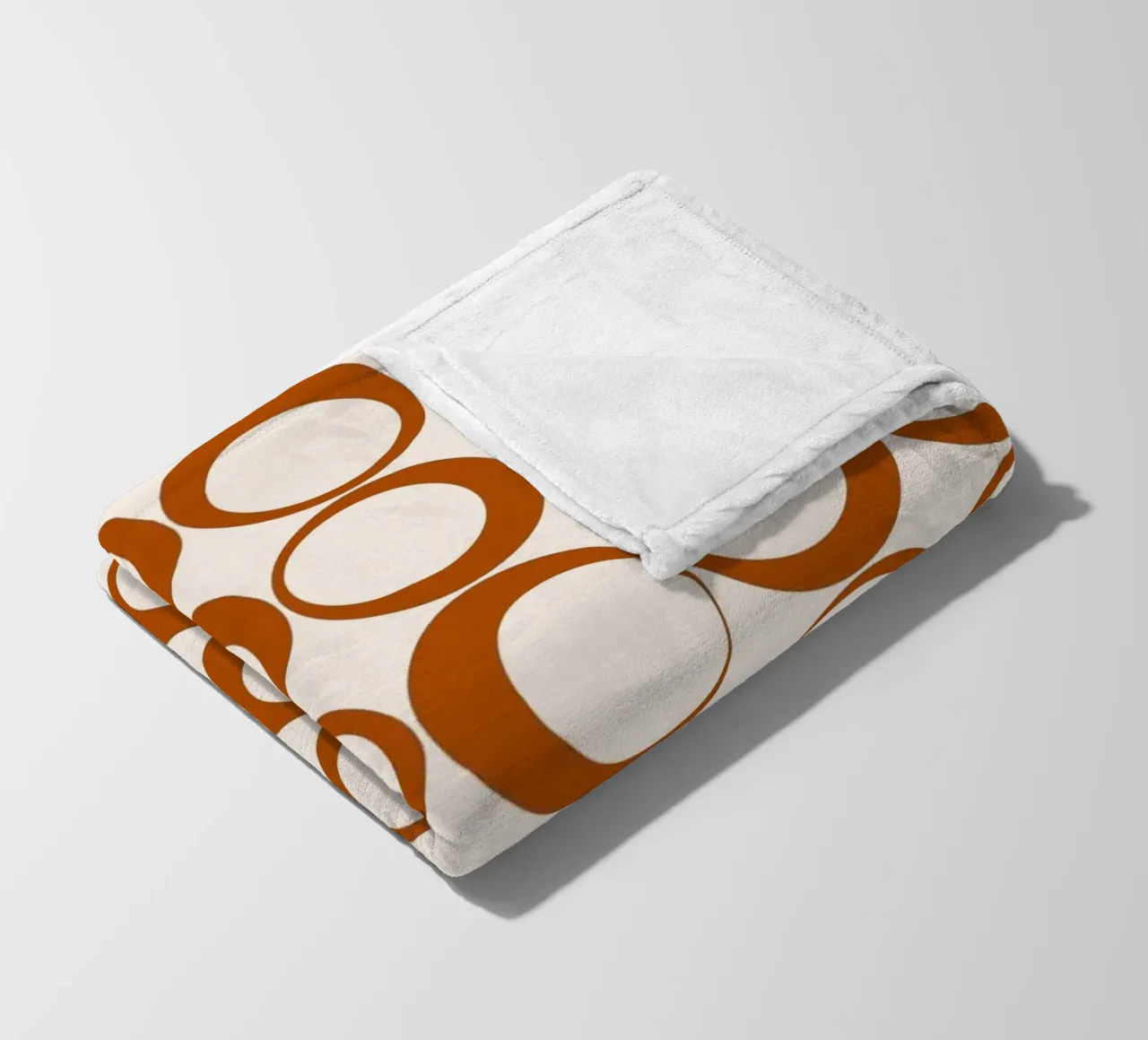 Vibrazioni nostalgiche dei loop retrò arancione bruciato coperta in pile da Timeless moderna