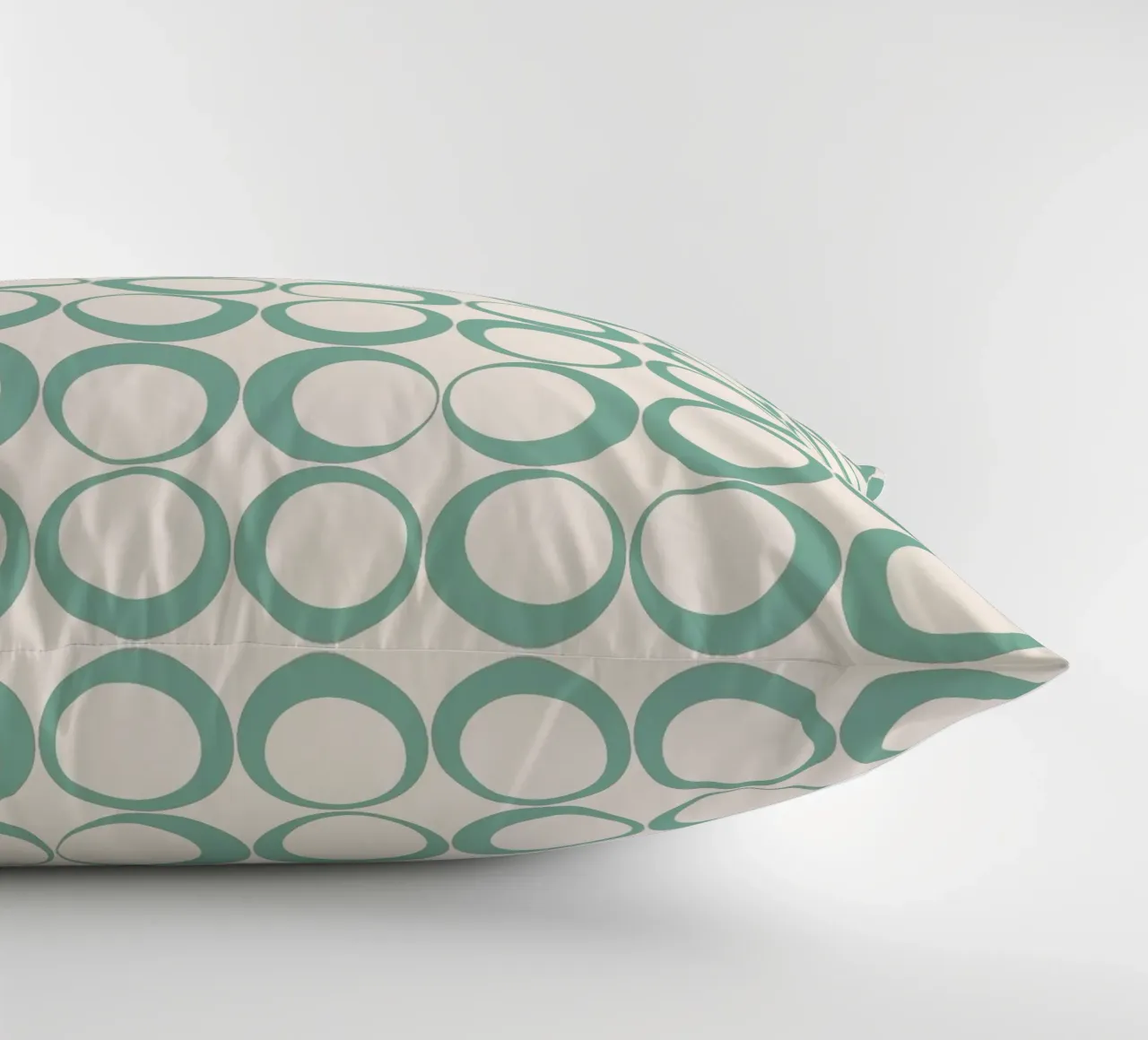 Blu menta Retro Loops Vibe nostalgico cuscino da Timeless moderna