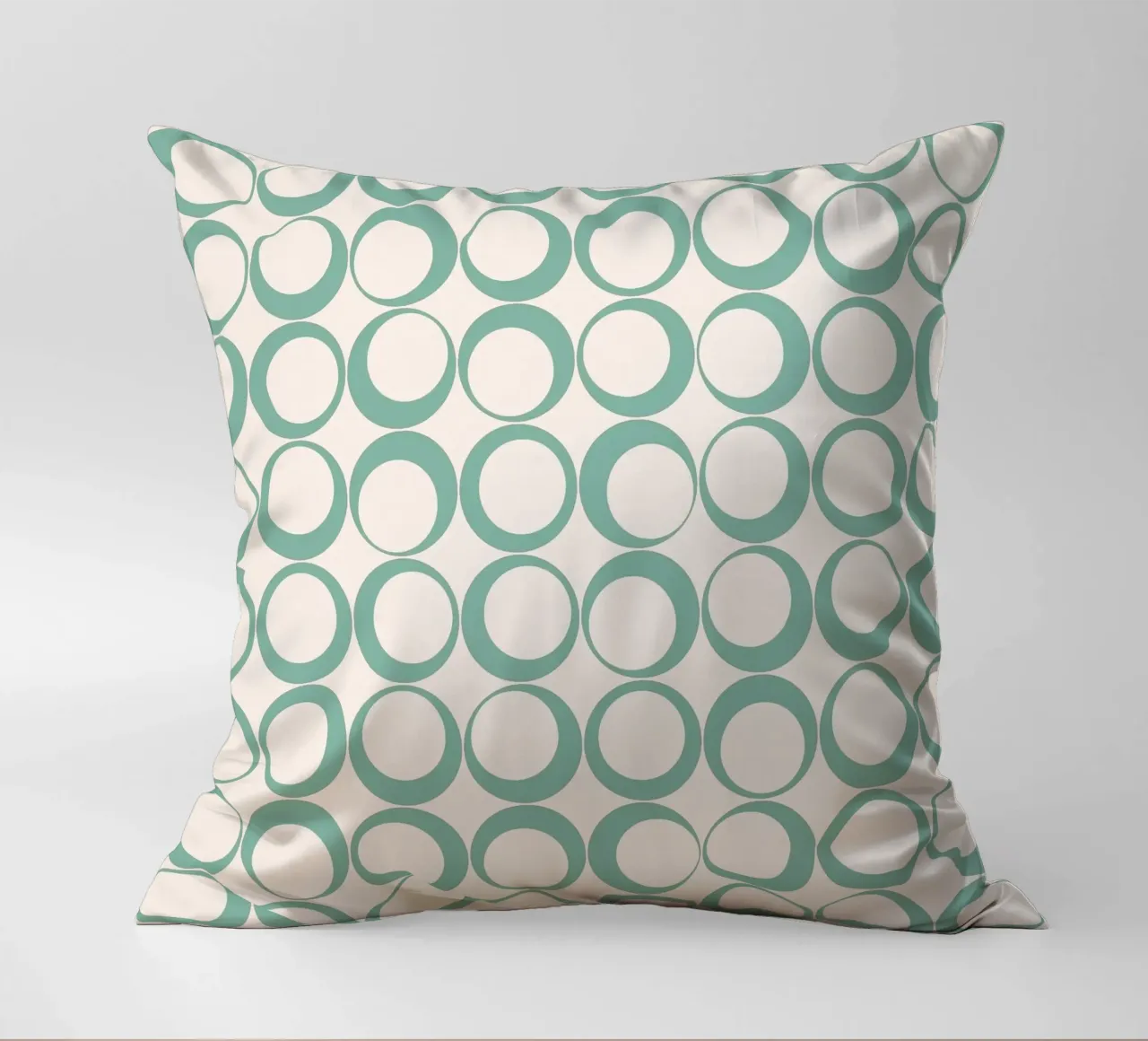 Blu menta Retro Loops Vibe nostalgico cuscino da Timeless moderna