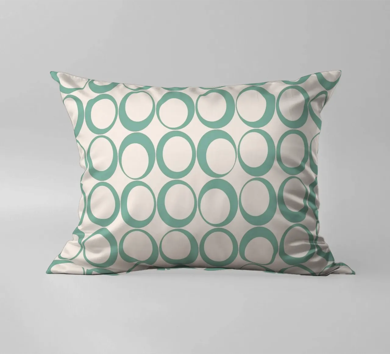 Blu menta Retro Loops Vibe nostalgico cuscino da Timeless moderna