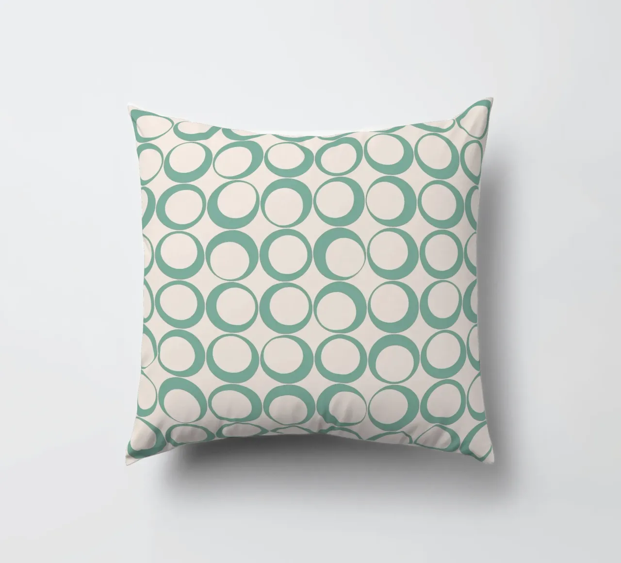 Blu menta Retro Loops Vibe nostalgico cuscino da Timeless moderna