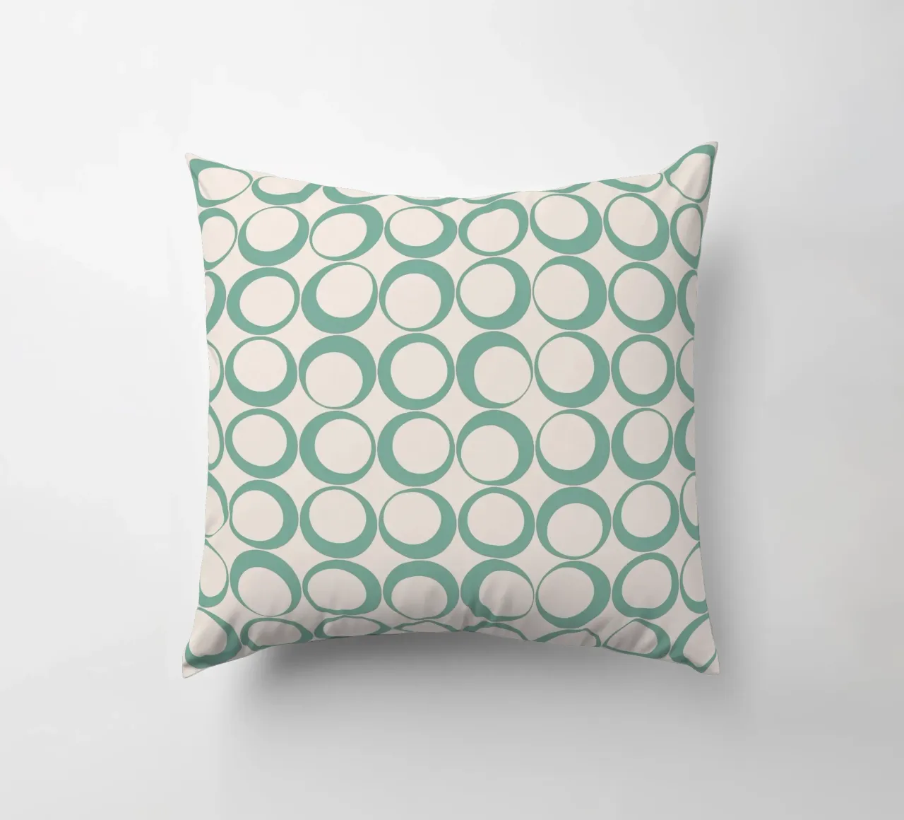 Blu menta Retro Loops Vibe nostalgico cuscino da Timeless moderna