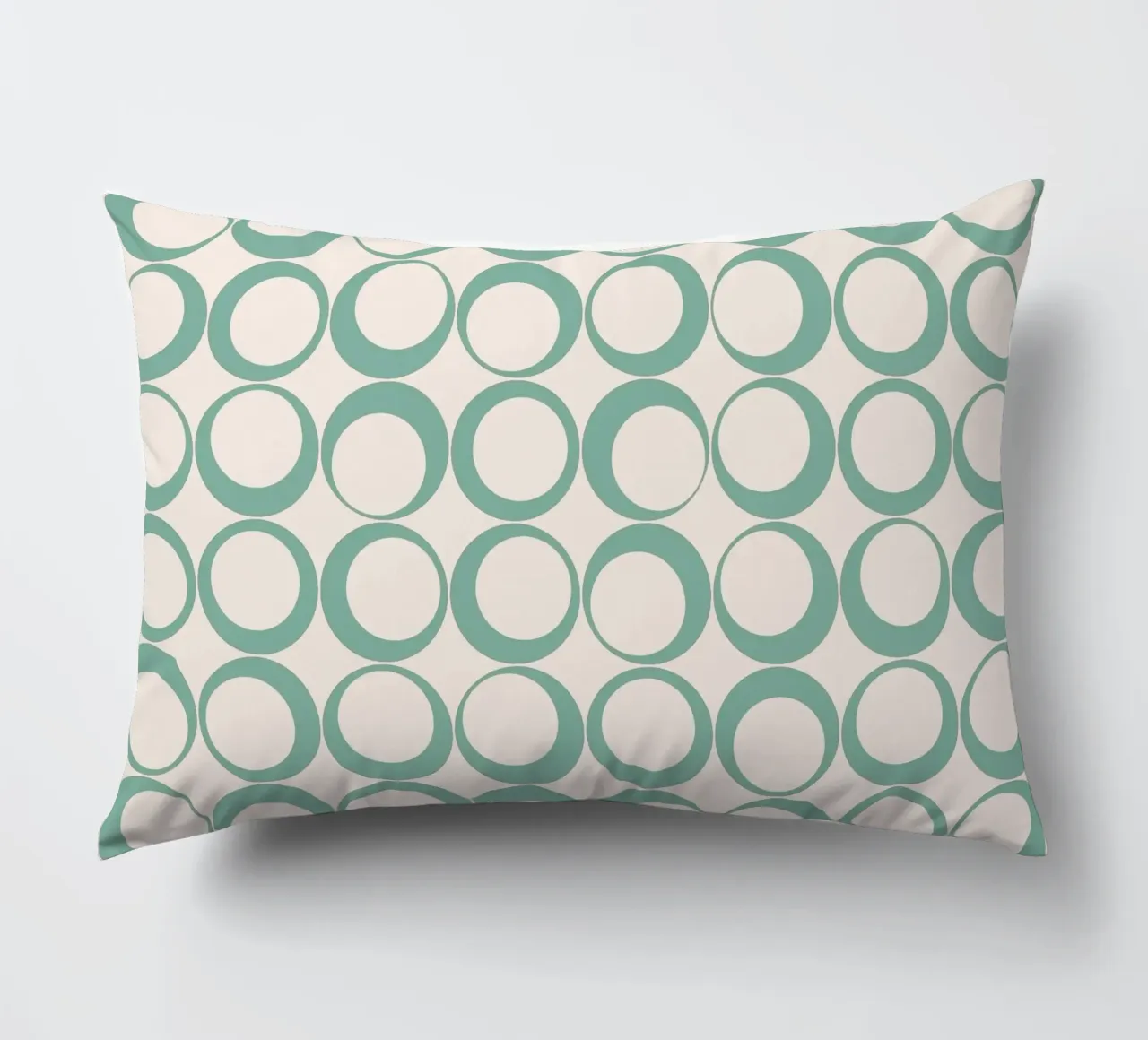 Blu menta Retro Loops Vibe nostalgico cuscino da Timeless moderna