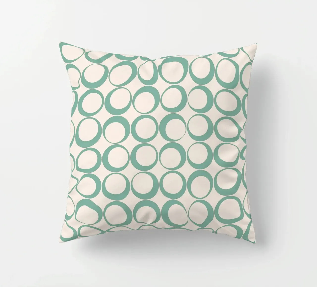 Blu menta Retro Loops Vibe nostalgico cuscino da Timeless moderna