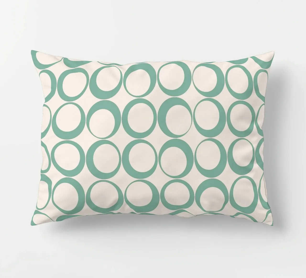 Blu menta Retro Loops Vibe nostalgico cuscino da Timeless moderna