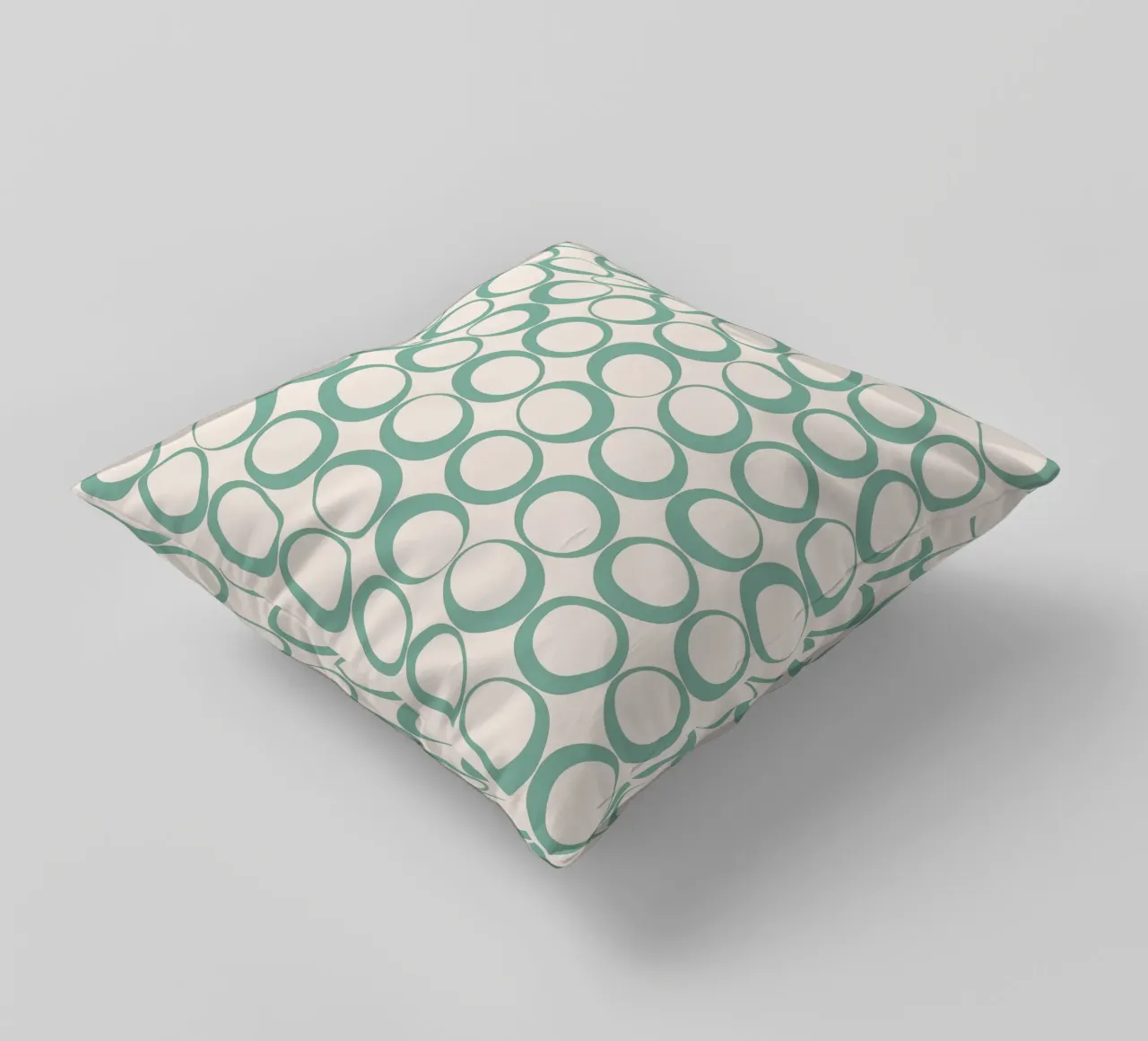 Blu menta Retro Loops Vibe nostalgico cuscino da Timeless moderna