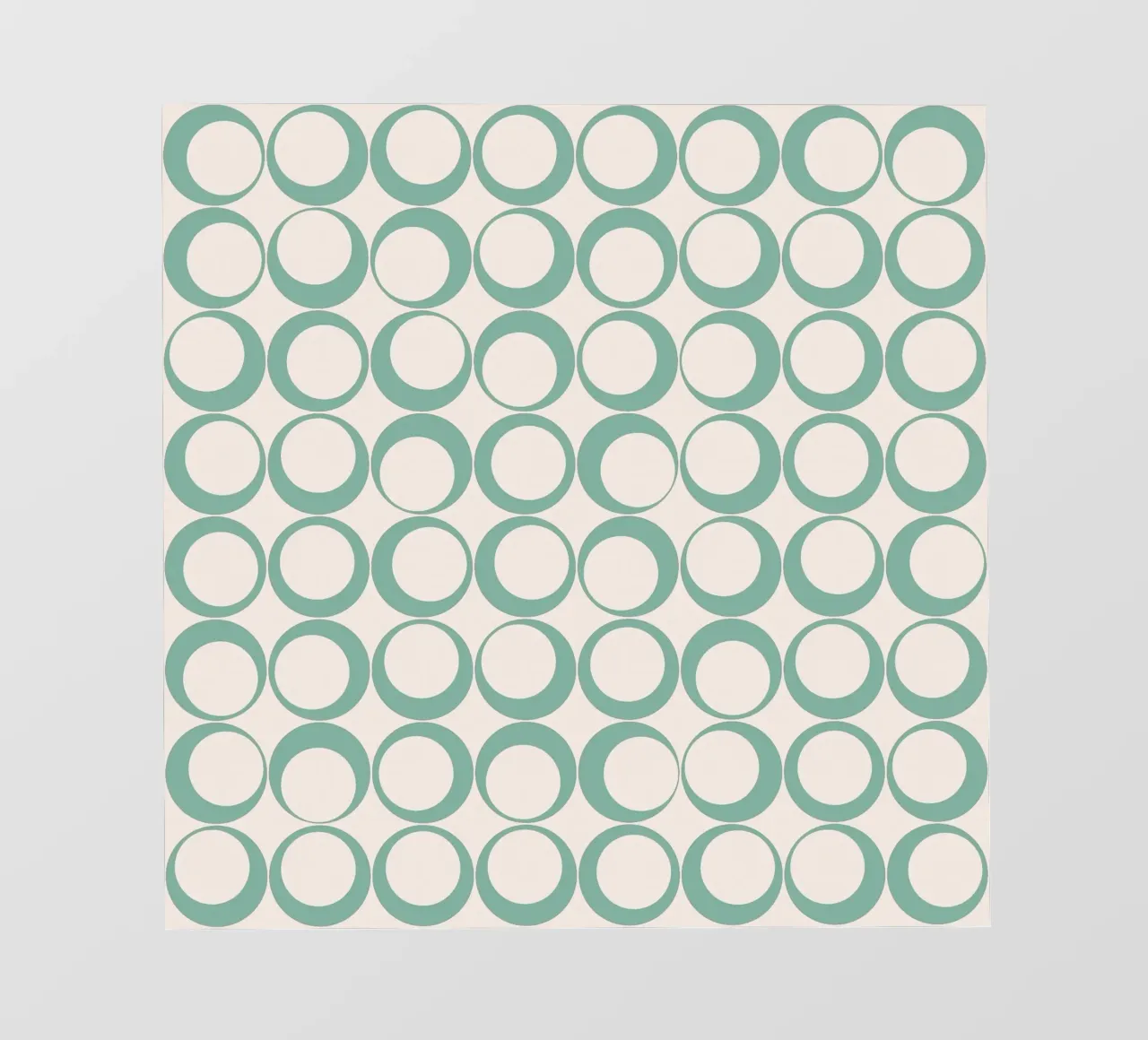 Blu menta Retro Loops Vibe nostalgico telo in pvc da Timeless moderna