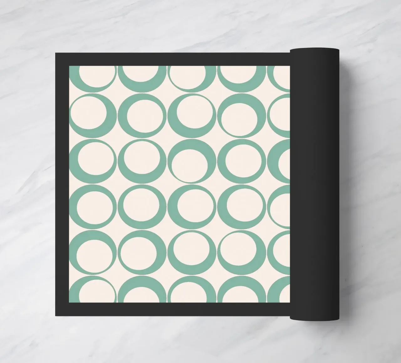 Blu menta Retro Loops Vibe nostalgico zerbino da Timeless moderna