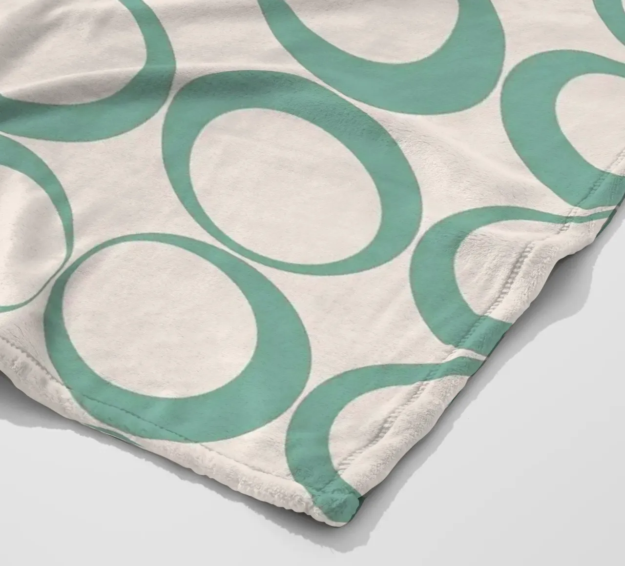 Blu menta Retro Loops Vibe nostalgico coperta in pile da Timeless moderna