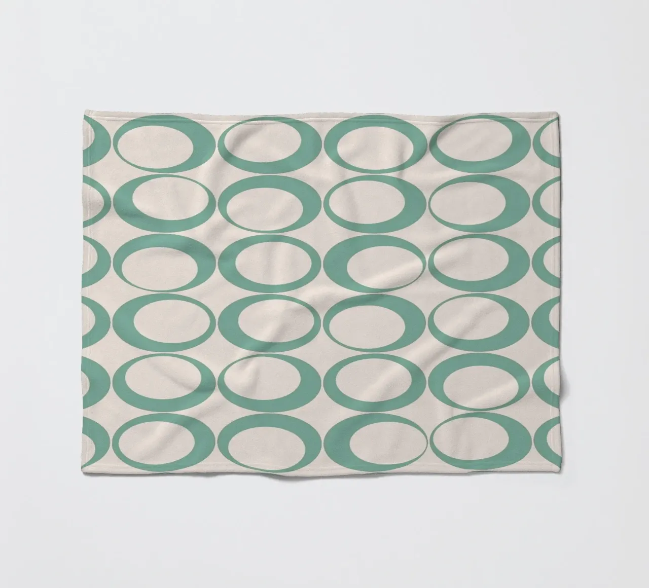 Blu menta Retro Loops Vibe nostalgico coperta in pile da Timeless moderna