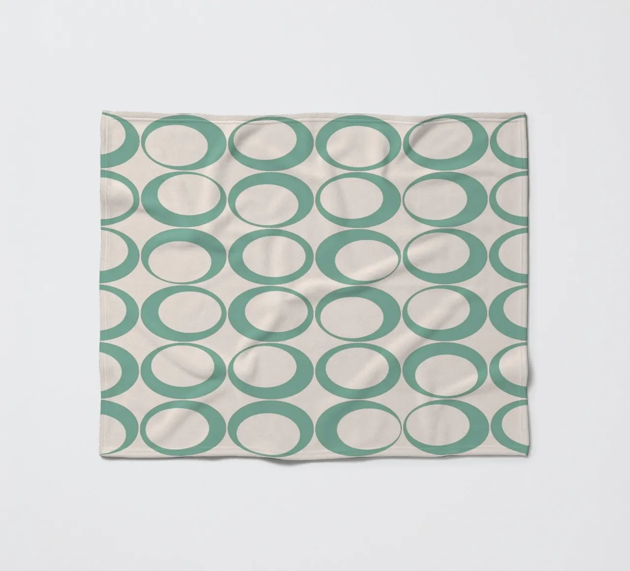 Blu menta Retro Loops Vibe nostalgico coperta in pile da Timeless moderna