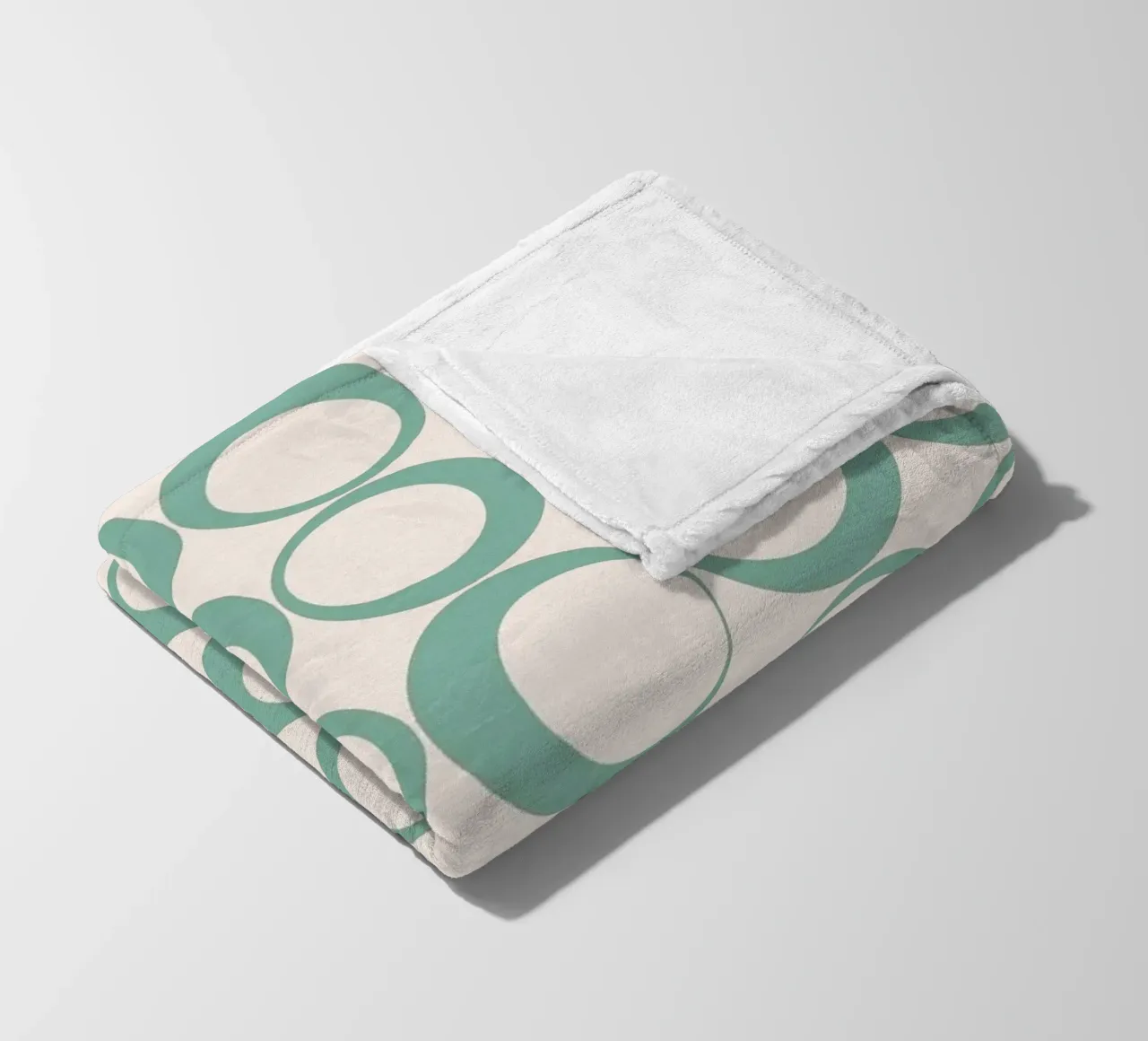 Blu menta Retro Loops Vibe nostalgico coperta in pile da Timeless moderna