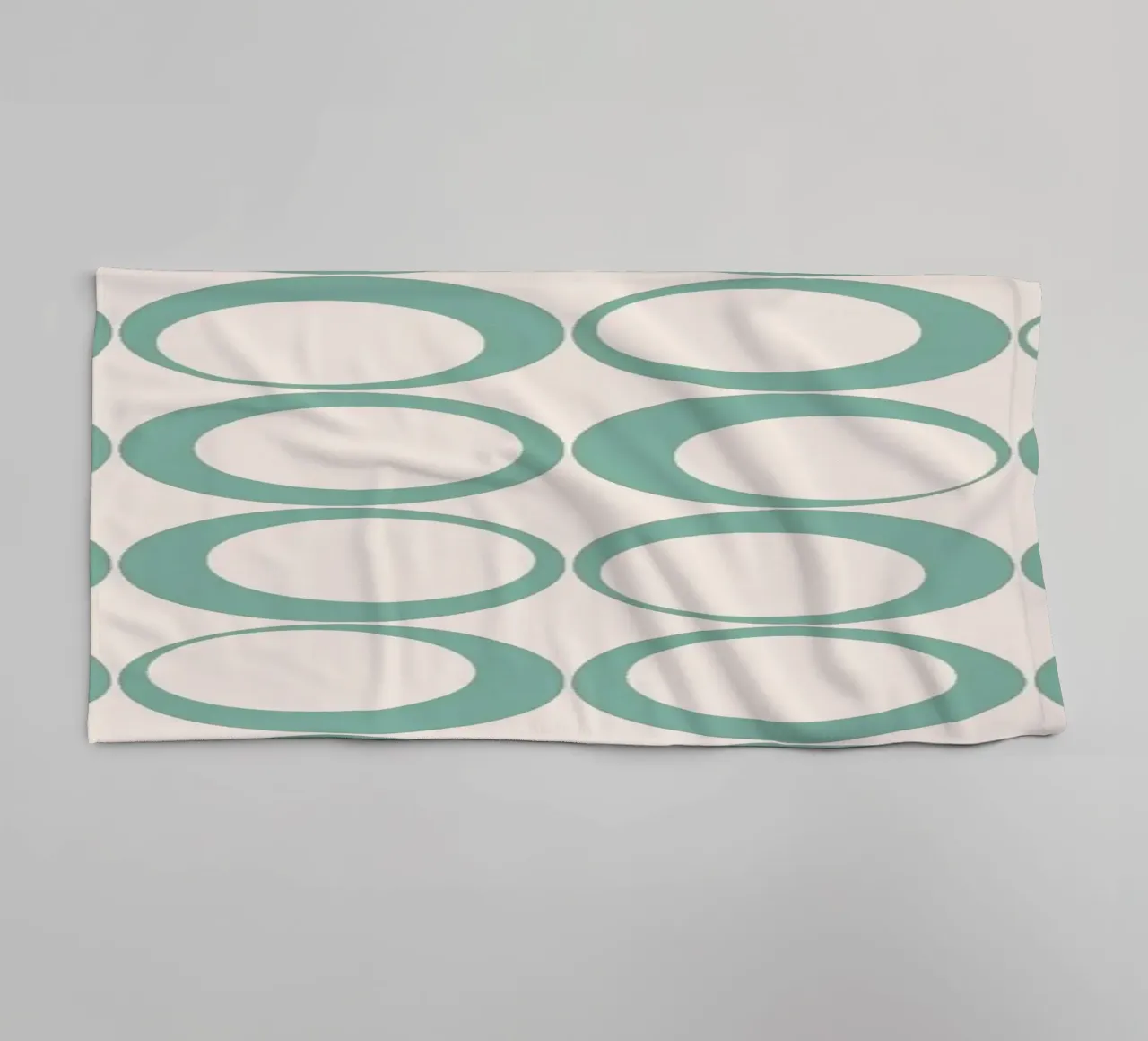 Blu menta Retro Loops Vibe nostalgico asciugamano da bagno da Timeless moderna