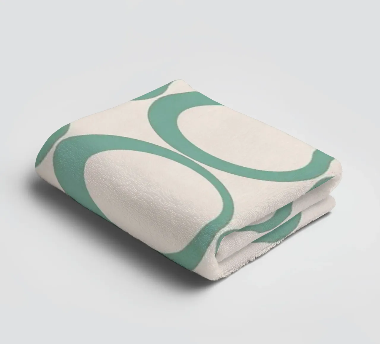 Blu menta Retro Loops Vibe nostalgico asciugamano da bagno da Timeless moderna