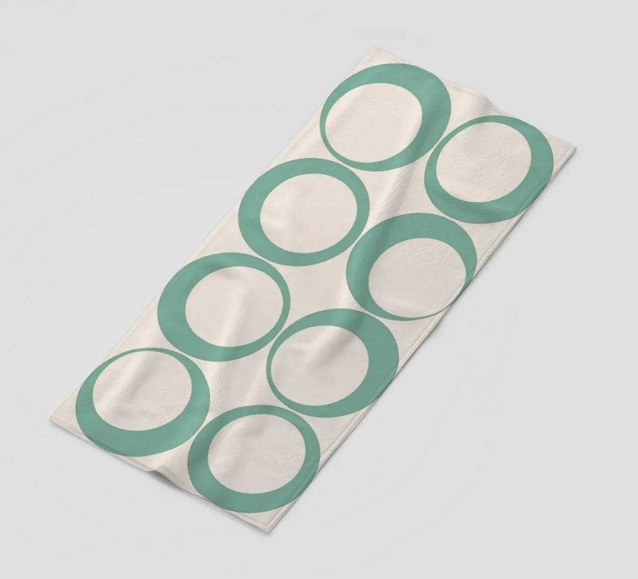 Blu menta Retro Loops Vibe nostalgico telo mare da Timeless moderna