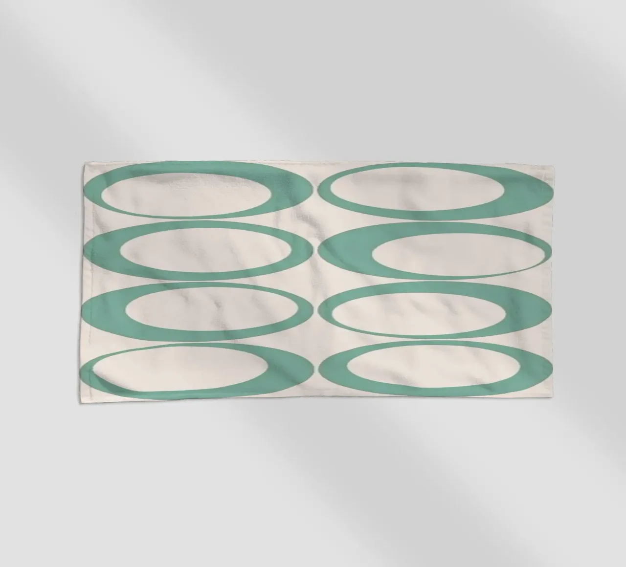 Blu menta Retro Loops Vibe nostalgico telo mare da Timeless moderna