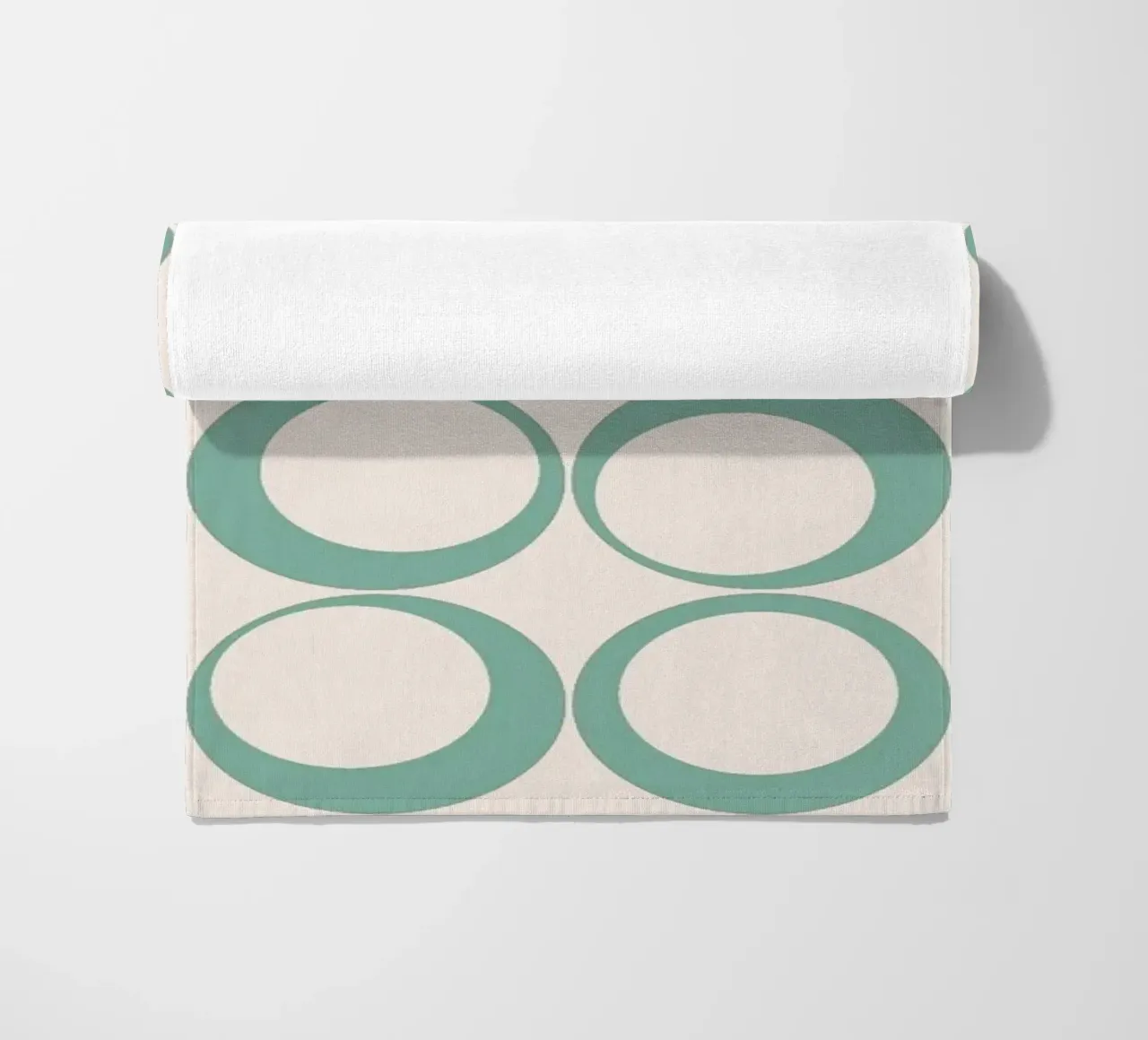 Blu menta Retro Loops Vibe nostalgico telo mare da Timeless moderna