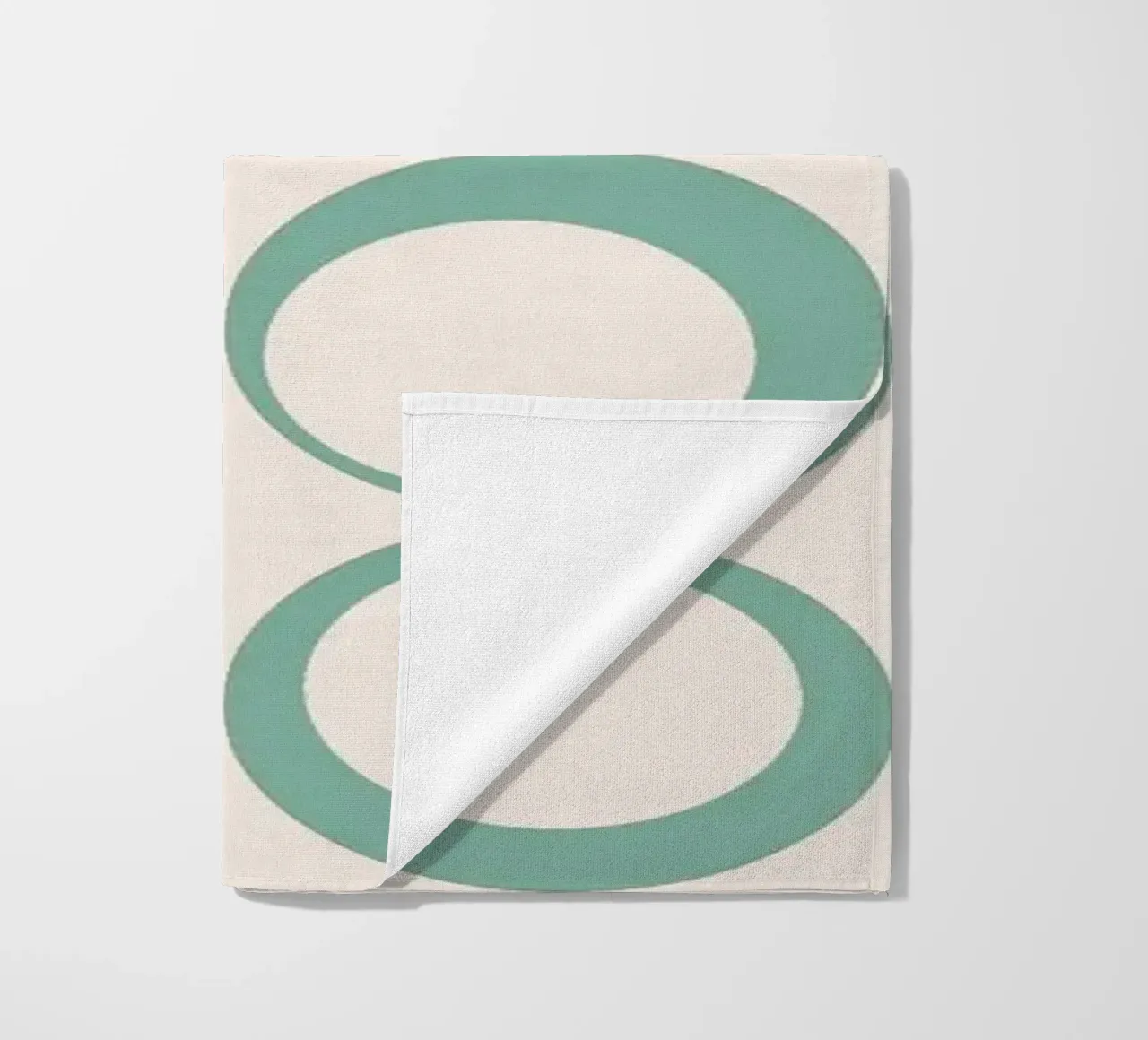 Blu menta Retro Loops Vibe nostalgico telo mare da Timeless moderna